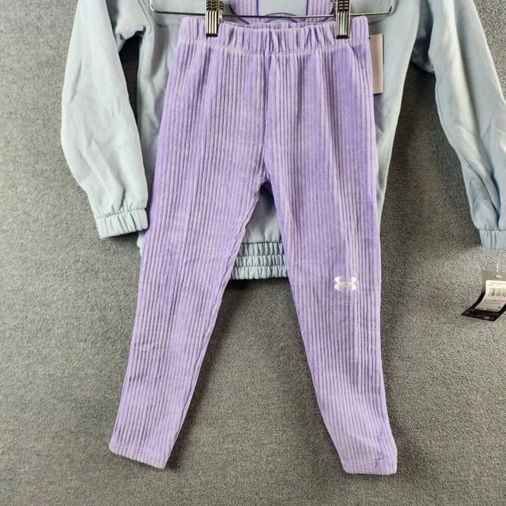 Under Armour Ribbed Velour Tunic Hoodie & Leggings Set Girls' 6 Lavender
